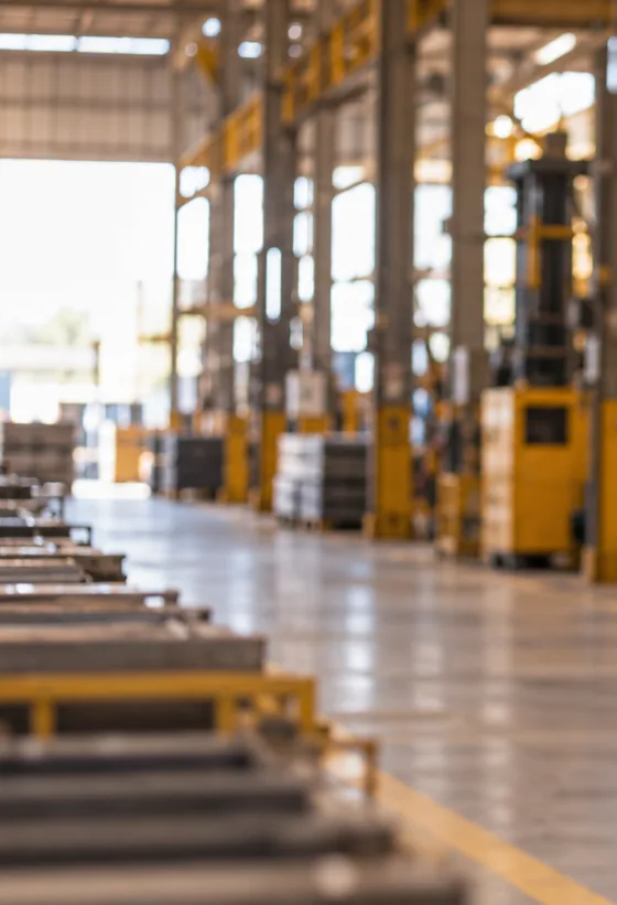 Instrutor orientando equipe em ambiente industrial